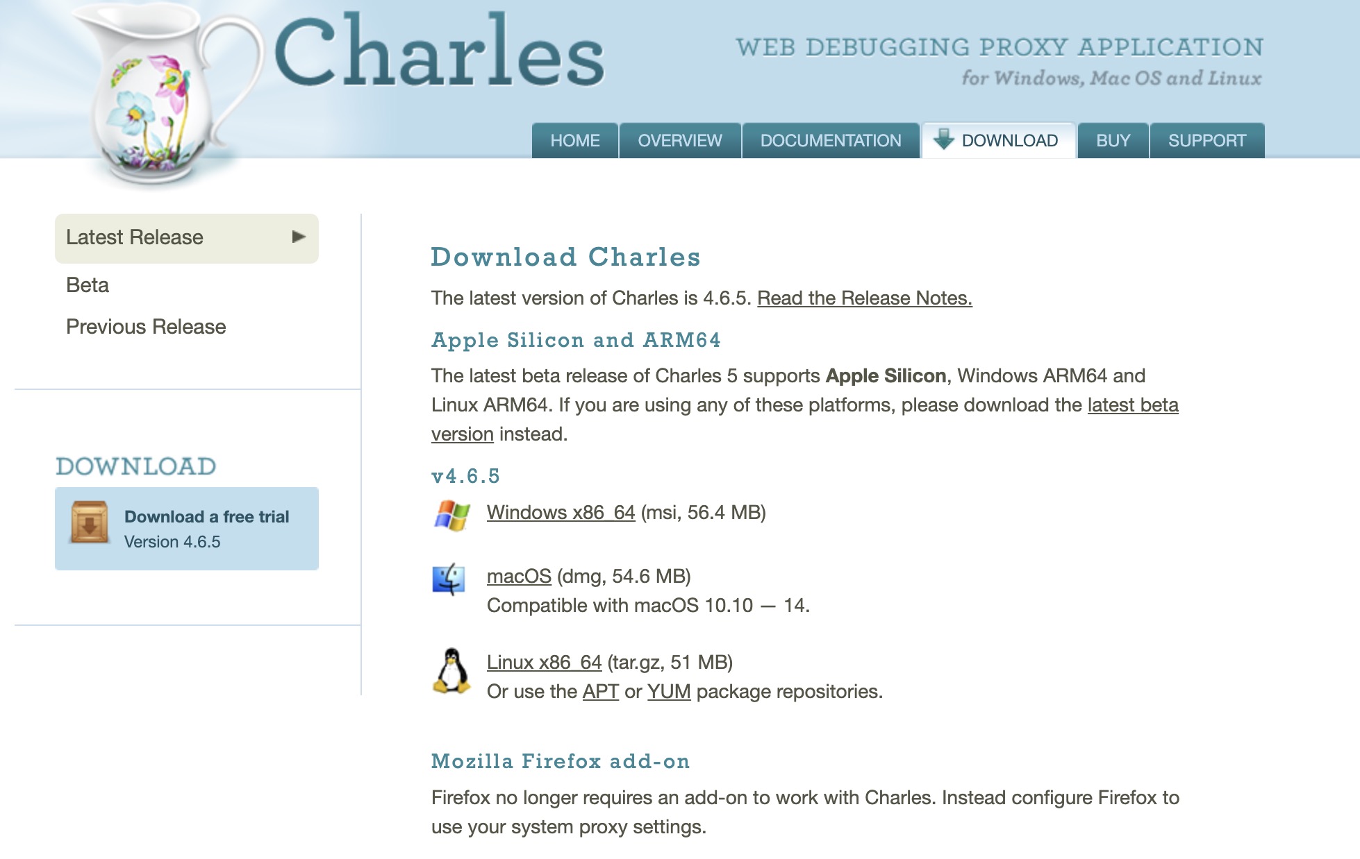 charles proxy download page