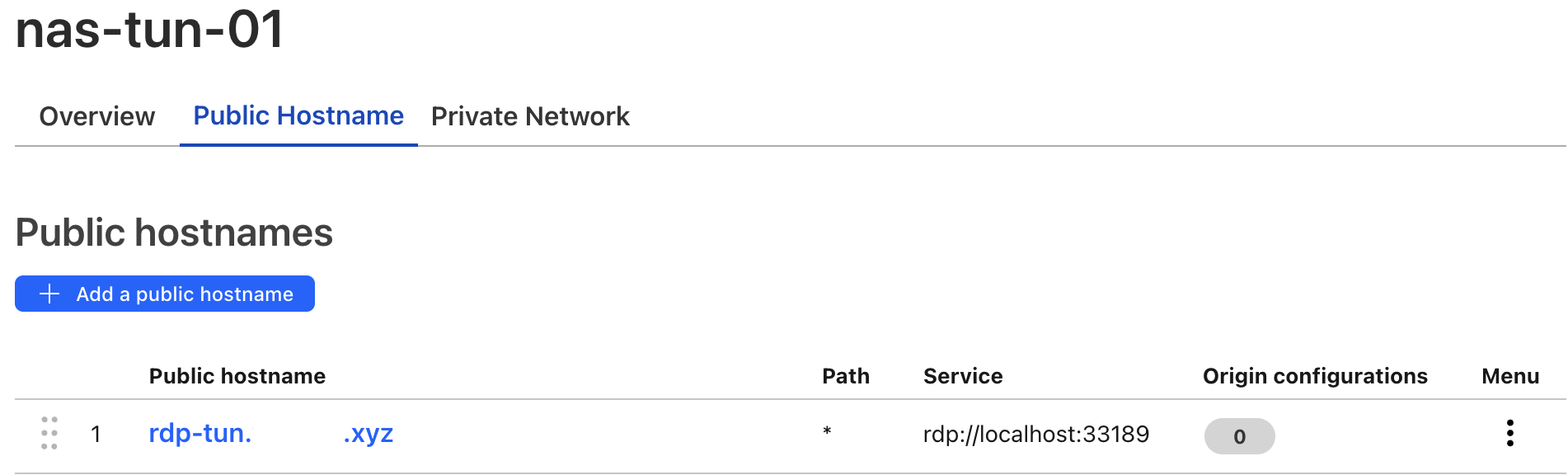 create public hostname